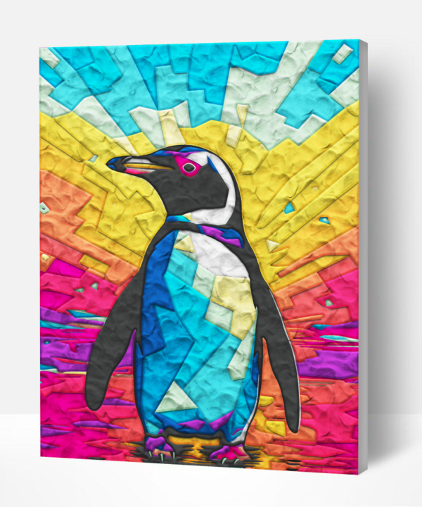 Splat Planet paveikslas iš modelino, Pingvinas 30x40cm