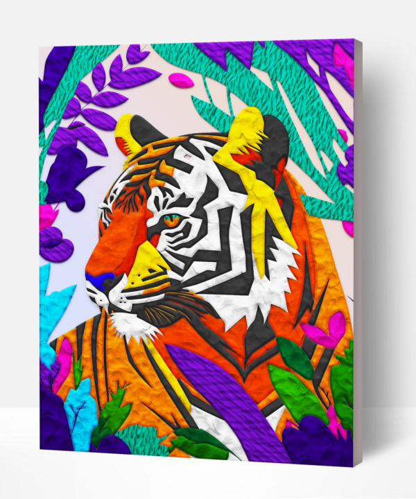 Splat Planet paveikslas iš modelino, Tigras 30x40cm