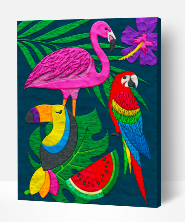 Splat Planet paveikslas iš modelino, Tropikai 30x40cm