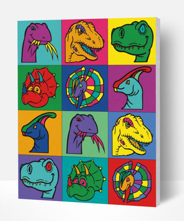 Splat Planet tapyba pagal skaičius, DINOZAURAS 30x40 cm