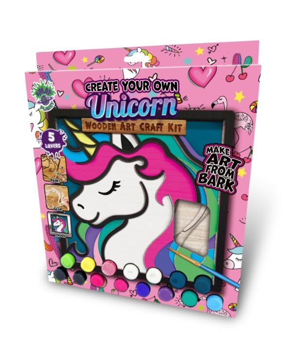 Splat Planet medinis 3D spalvinimo paveikslas, Vienaragis