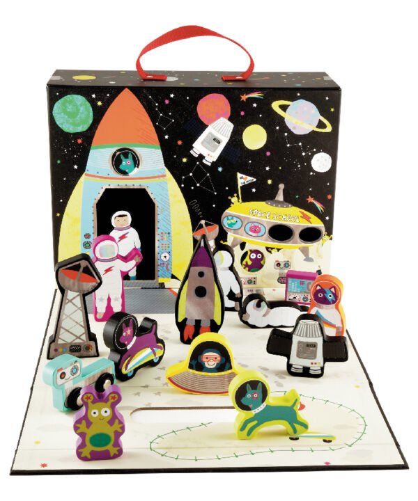 Žaidimo dėžė su medinėmis figūrėlėmis, Kosmosas