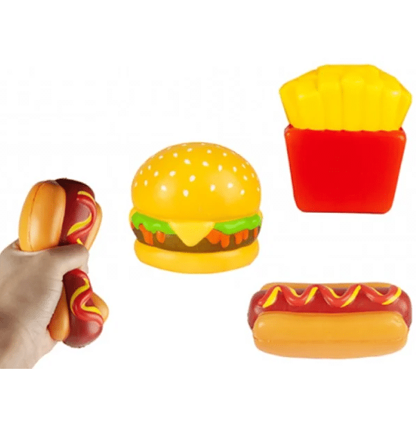 Fast food antistresinis didelis suspaudžiamas žaislas 12 cm