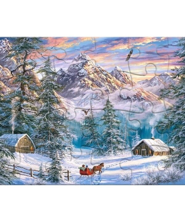 Castorland atvirukas - dėlionė 24 detalės Mountain Christmas