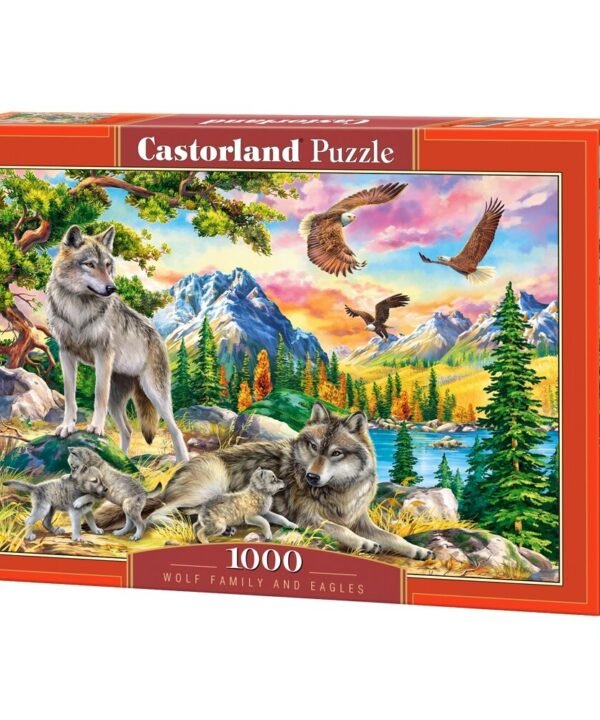 Castorland dėlionė Wolf Family and Eagles 1000 det.