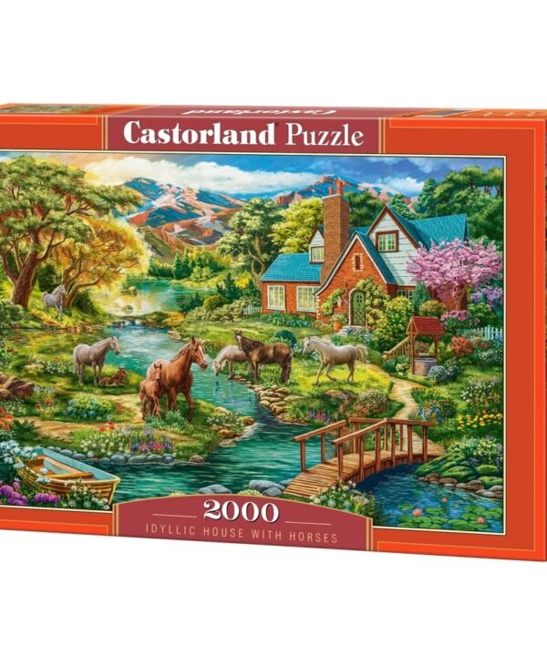 Castorland dėlionė Idyllic House with Horses 2000 det.