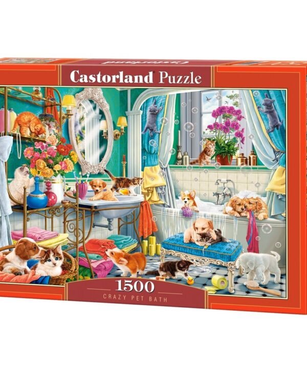 Castorland dėlionė Crazy Pet Bath 1500 det.