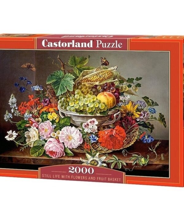 Castorland dėlionė Still Life with Flowers and Fruit Basket 2000 det