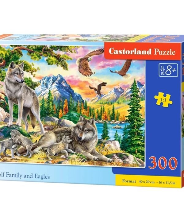 Castorland dėlionė Wolf Family and Eagles 300 det.
