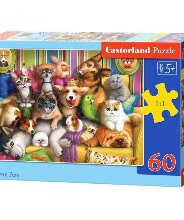 Castorland dėlionės Playful Pets 60 det.