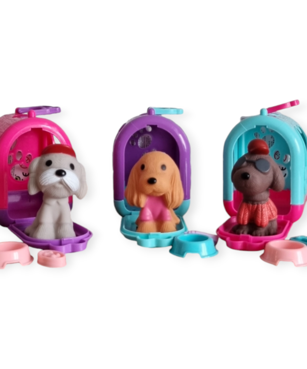 Cute Pet žaislas gyūnėlis su nameliu ir priedais 9 cm