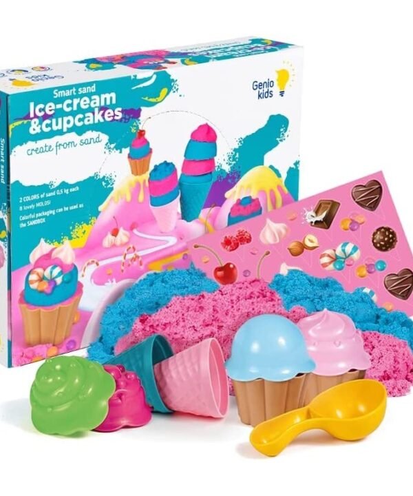 Genio kids rinkinys išmanusis smėlis Keksiukai ir ledai, 1 kg