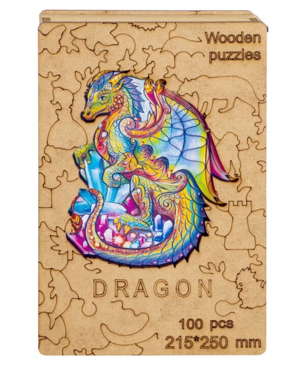 Medinė dėlionė Drakonas 100 detalių
