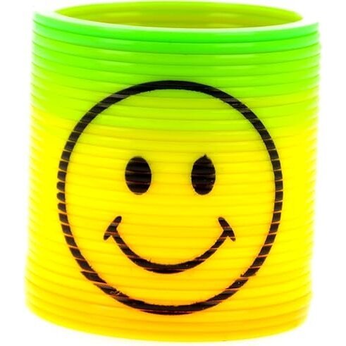 Spalvota antistresinė spyruoklė Smile 5 cm